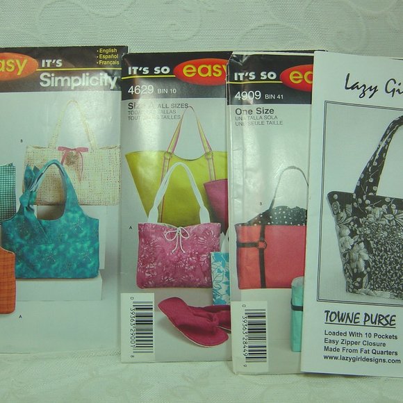 3 Simplicity + 1 Lazy Girl Designs purse patterns - Picture 1 of 6